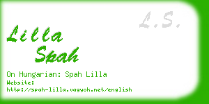 lilla spah business card